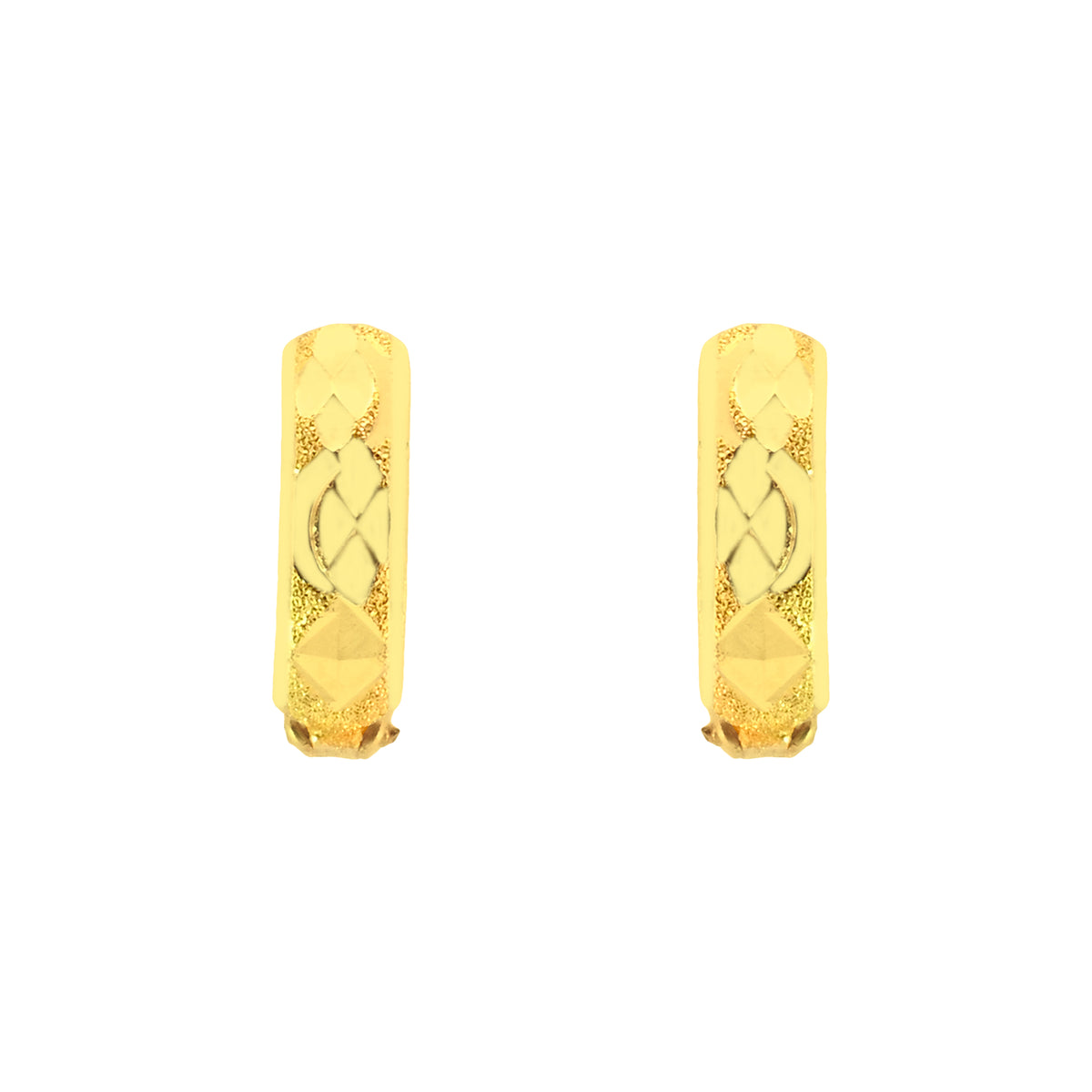22k Yellow Gold Hoop Medium Earrings with gold weight of 2.32g