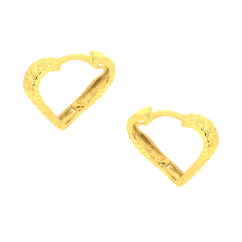 22k Yellow Gold Hoop Medium Earrings with gold weight of 3.66g