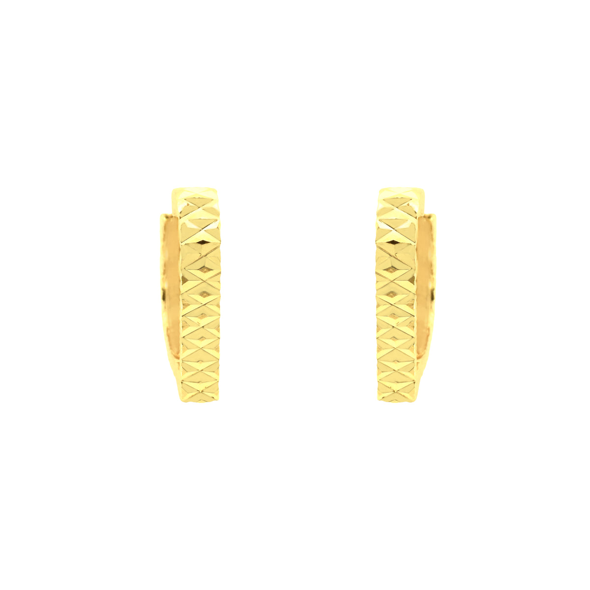 22k Yellow Gold Hoop Medium Earrings with gold weight of 3.66g