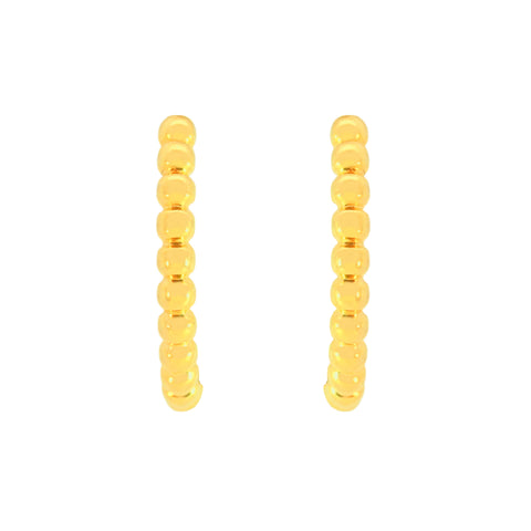 22k Yellow Gold  Fancy Hoop Earrings with gold weight of 2.75g