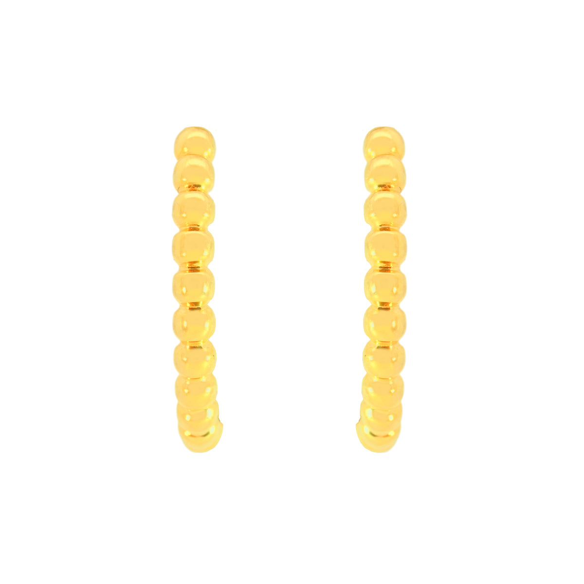 22k Yellow Gold  Fancy Hoop Earrings with gold weight of 2.77g