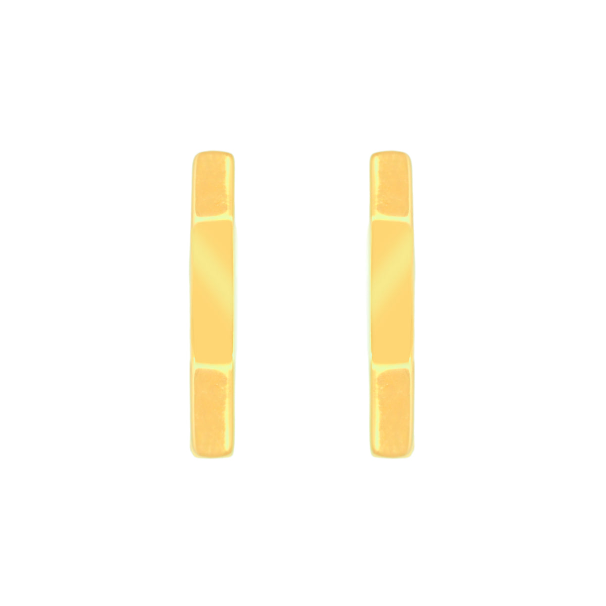 22k Yellow Gold Hexagon-shaped Hoop  Earrings with gold weight of 2.74g