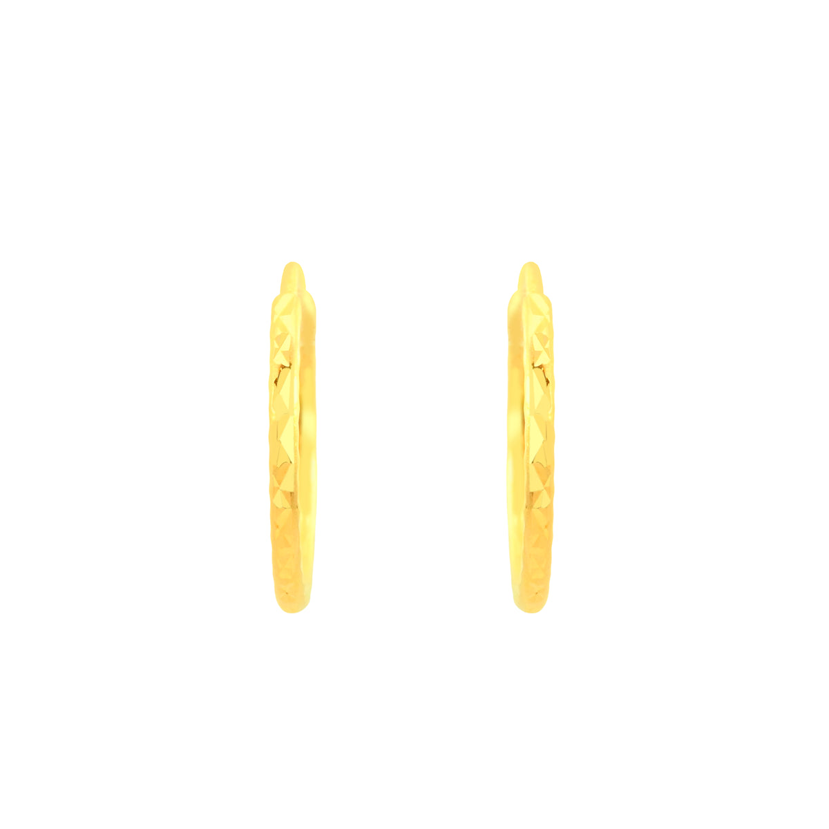 22k Yellow Gold Hoop Earrings with gold weight of 1.38g