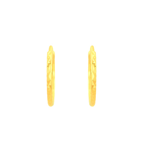 22k Yellow Gold Hoop Earrings with gold weight of 1.38g