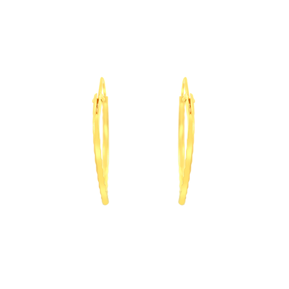 22k Yellow Gold Hoop Earrings with gold weight of 2.08g