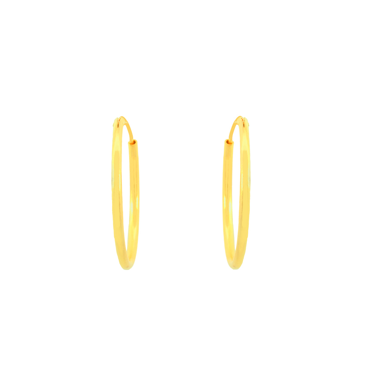 22k Yellow Gold Hoop Earrings with gold weight of 3.47g