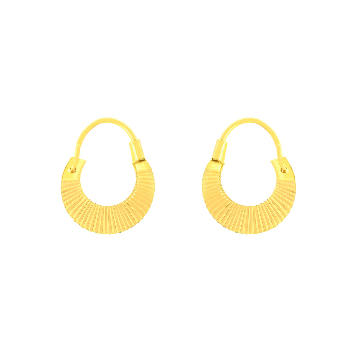 22k Yellow Gold Men's Earrings with gold weight of 2.44g