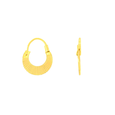 22k Yellow Gold Men's Punjabi Earrings with gold weight of 2.75g