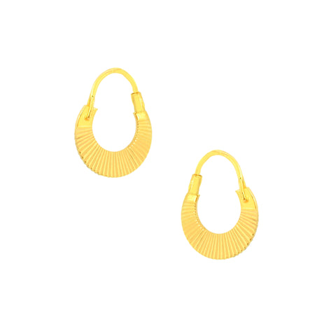 22k Yellow Gold Men's Earrings with gold weight of 2.44g
