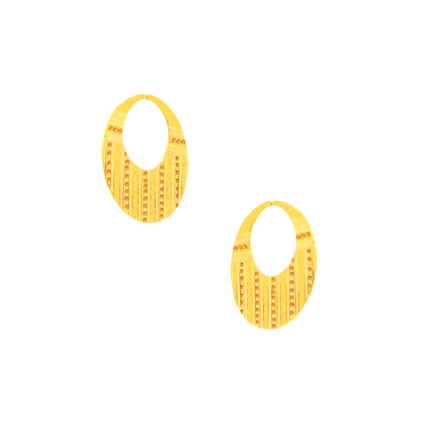 22k Yellow Gold Men's Punjabi Earrings with gold weight of 2.75g