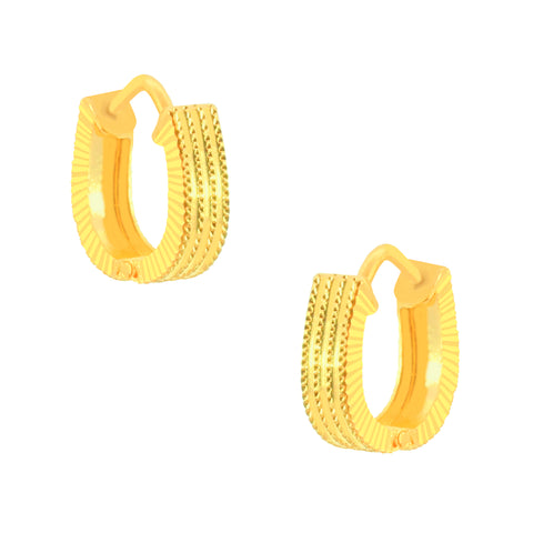 22k Yellow Gold Hoop Earrings with gold weight of 3.67g