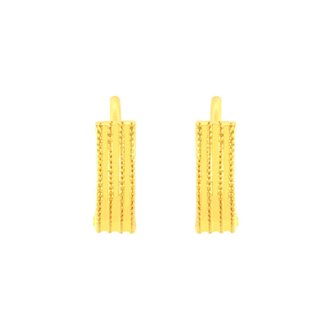 22k Yellow Gold Hoop Earrings with gold weight of 3.67g