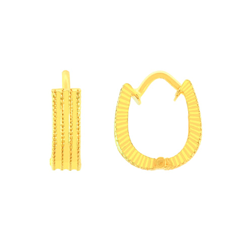 22k Yellow Gold Hoop Earrings with gold weight of 3.67g