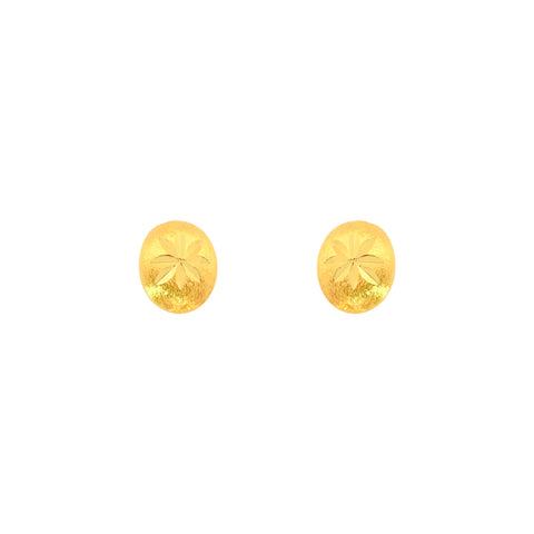 22k Yellow Gold Stud Medium Earrings with gold weight of 2.14g