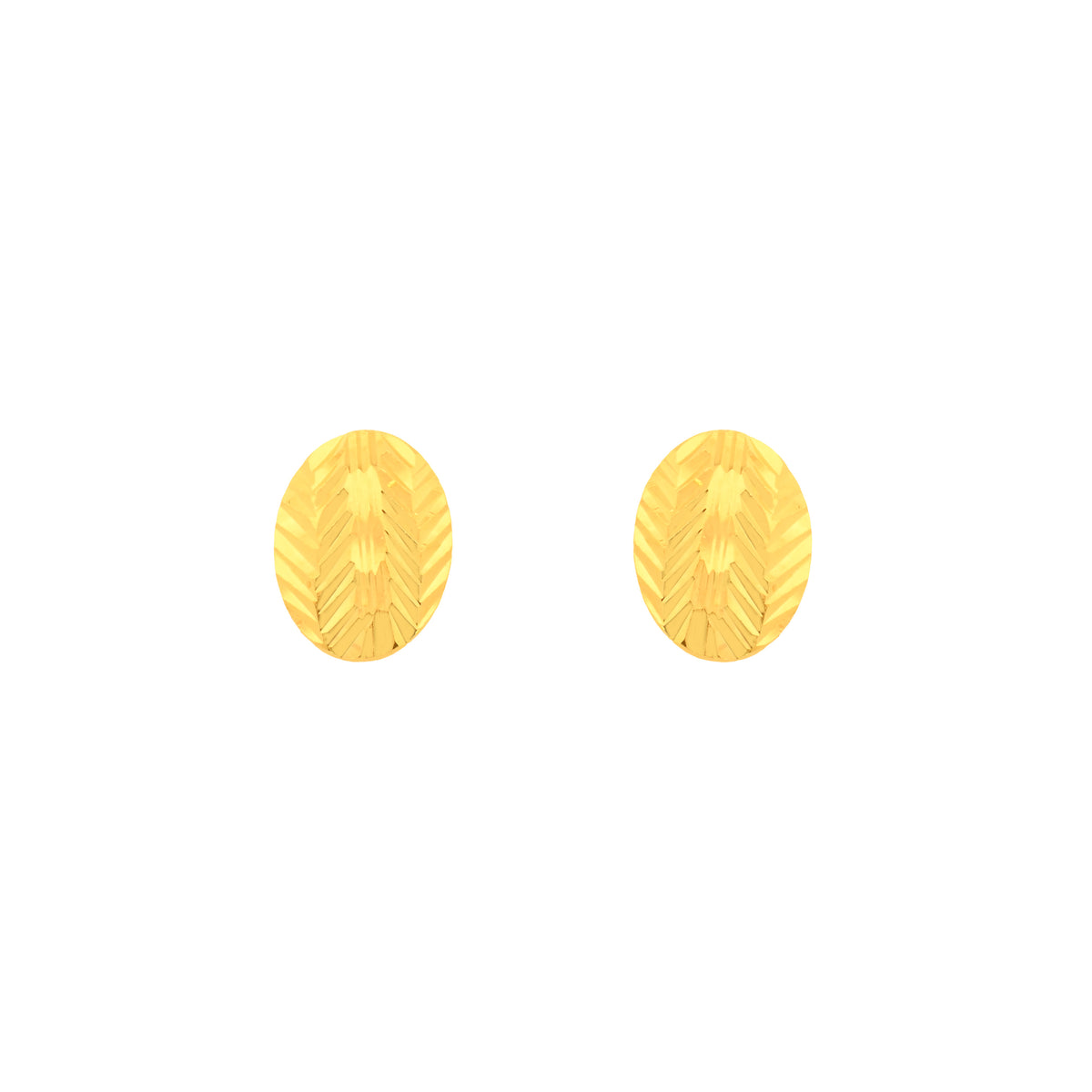 22k Yellow Gold Stud Medium Earrings with gold weight of 1.92g