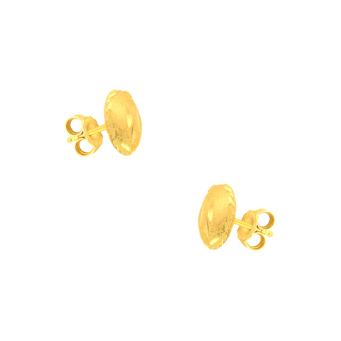 22k Yellow Gold Stud Medium Earrings with gold weight of 2.07g