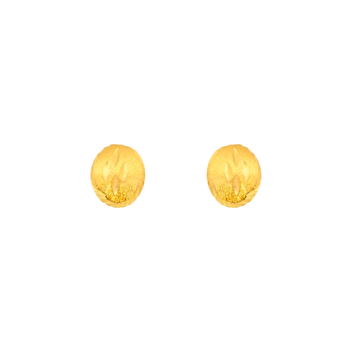 22k Yellow Gold Stud Medium Earrings with gold weight of 2.07g