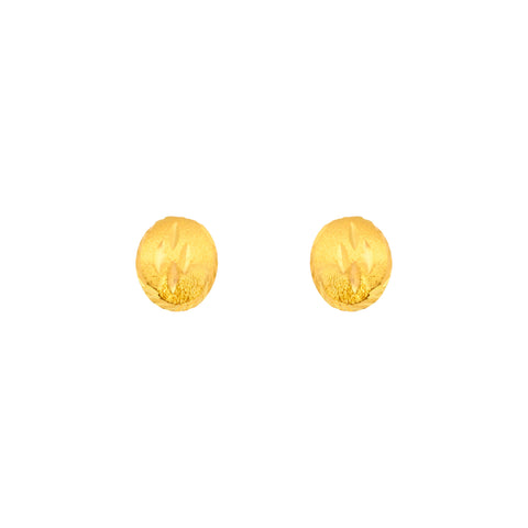 22k Yellow Gold Stud Medium Earrings with gold weight of 2.07g