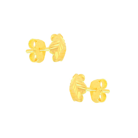 22k Yellow Gold Stud Medium Earrings with gold weight of 1.48g