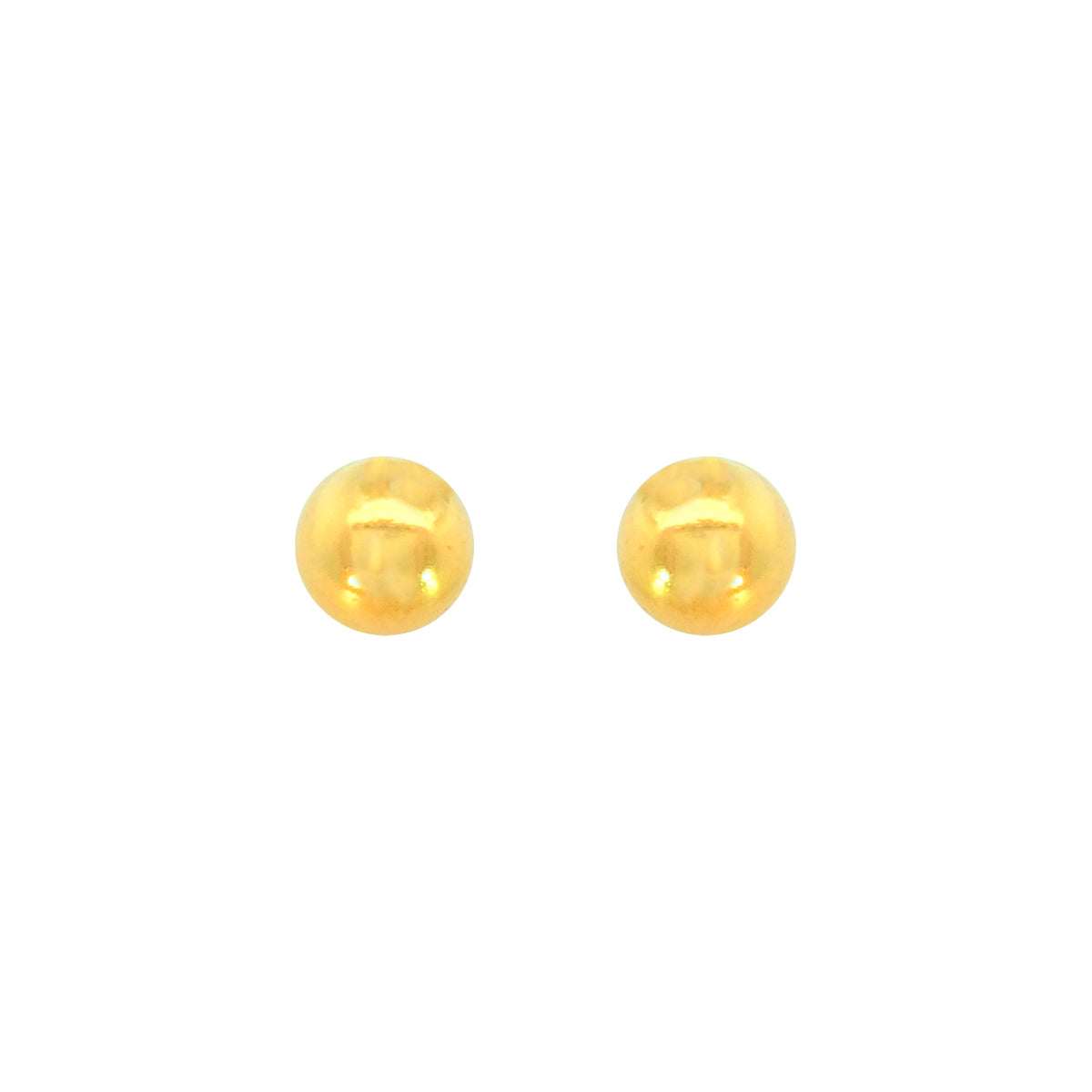 22k Yellow Gold Ball-Bead Medium Earrings with gold weight of 2.64g