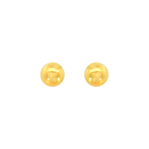 22k Yellow Gold Ball-Bead Medium Earrings with gold weight of 2.64g
