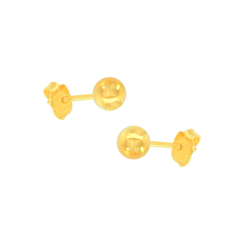 22k Yellow Gold Ball-Bead Small Earrings with gold weight of 1.78g