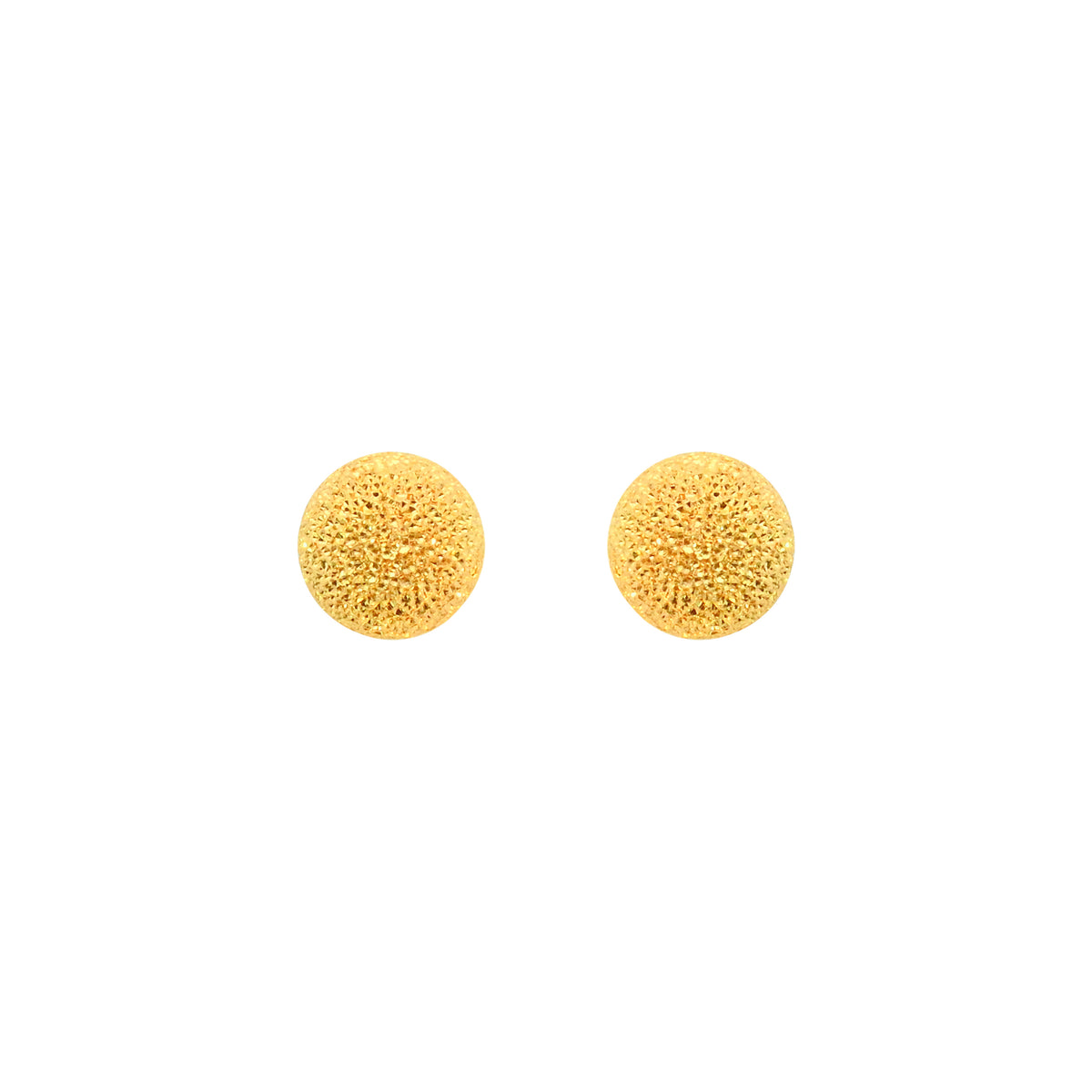 22k Yellow Gold Ball-Bead Small Earrings with gold weight of 1.37g
