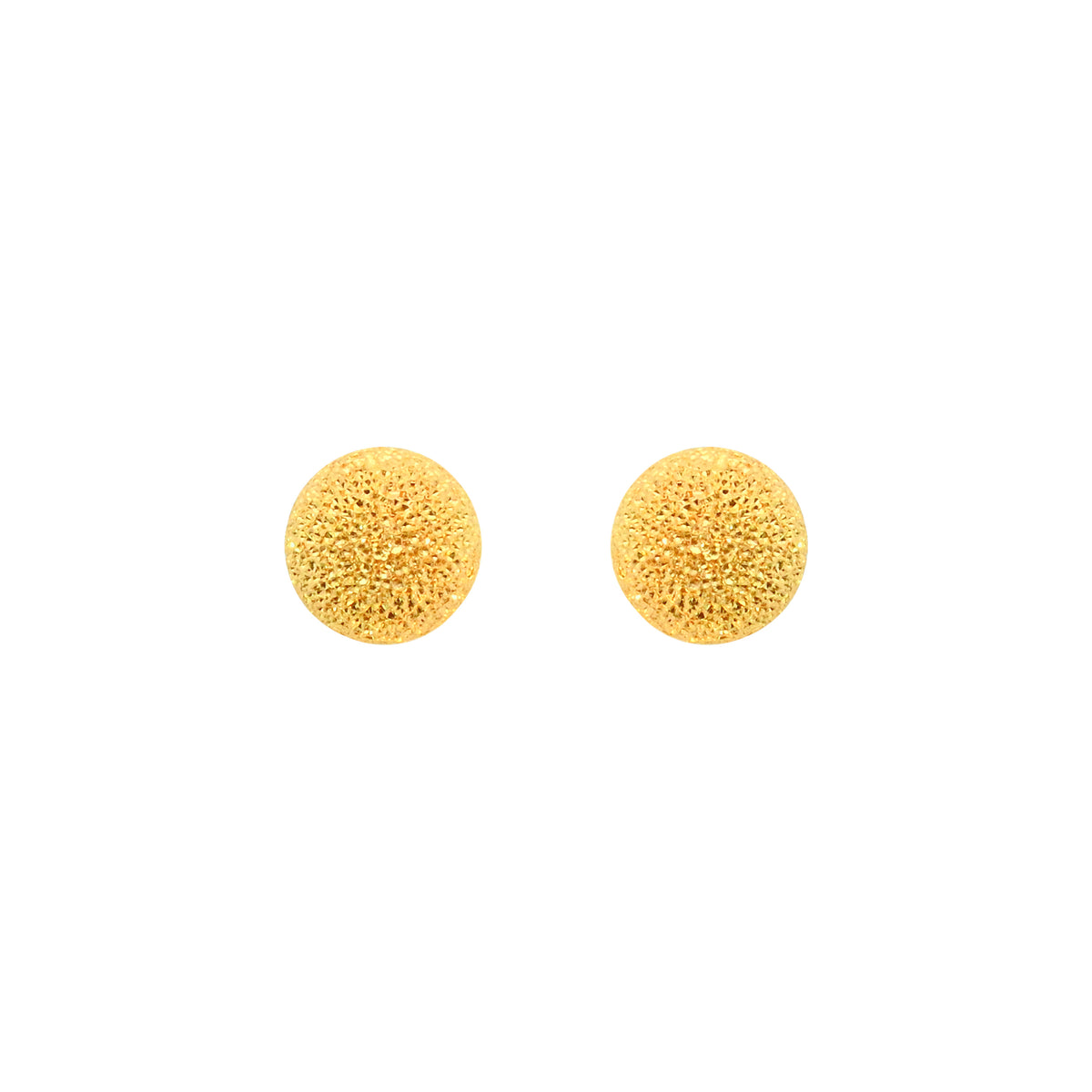 22k Yellow Gold Ball-Bead Medium Earrings with gold weight of 1.7g