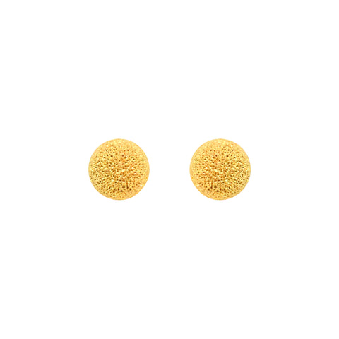 22k Yellow Gold Ball-Bead Medium Earrings with gold weight of 1.7g