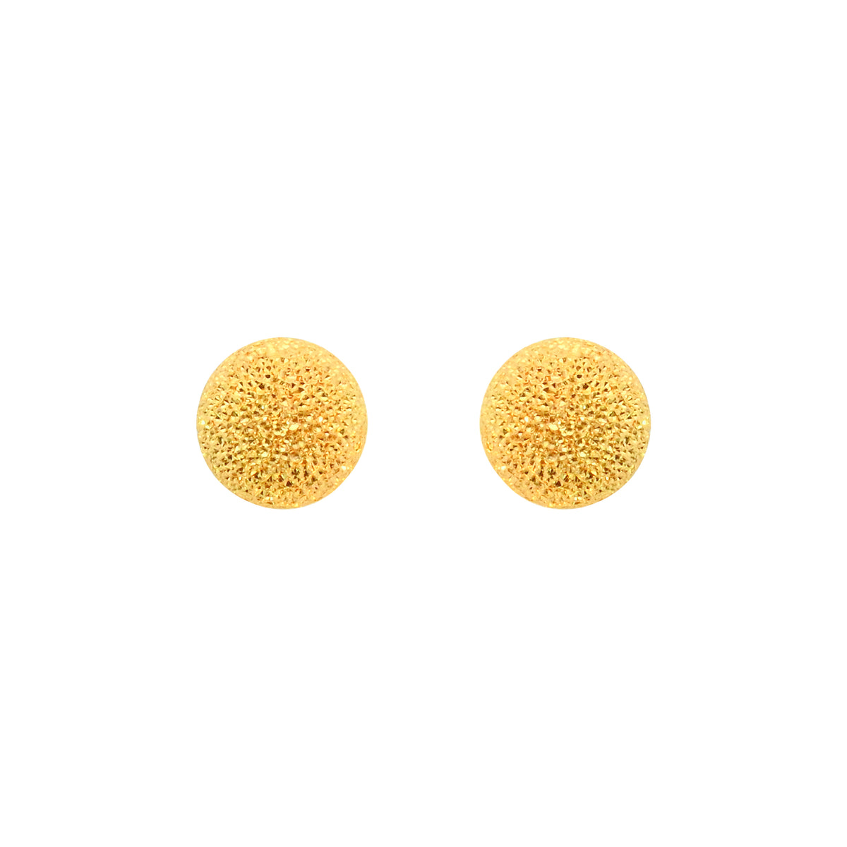 22k Yellow Gold Ball-Bead Large Earrings with gold weight of 3.04g