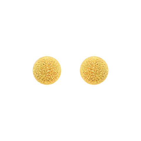 22k Yellow Gold Ball-Bead Large Earrings with gold weight of 3.04g