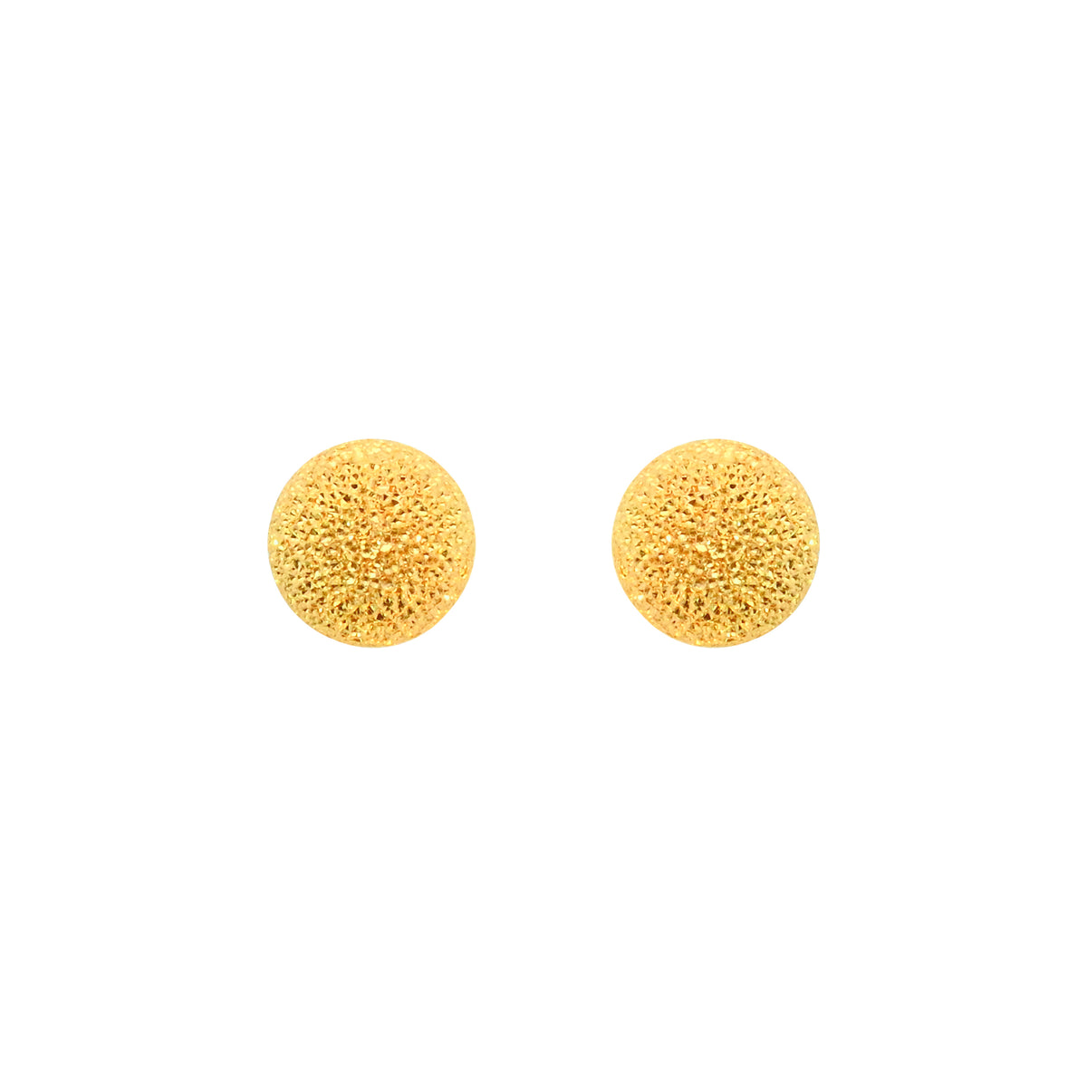 22k Yellow Gold Ball-Bead Medium Earrings with gold weight of 2.2g