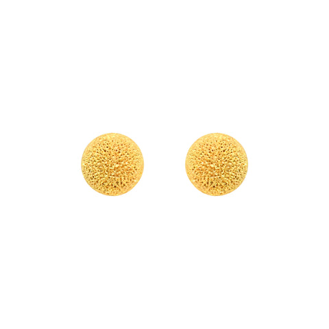 22k Yellow Gold Ball-Bead Medium Earrings with gold weight of 2.2g