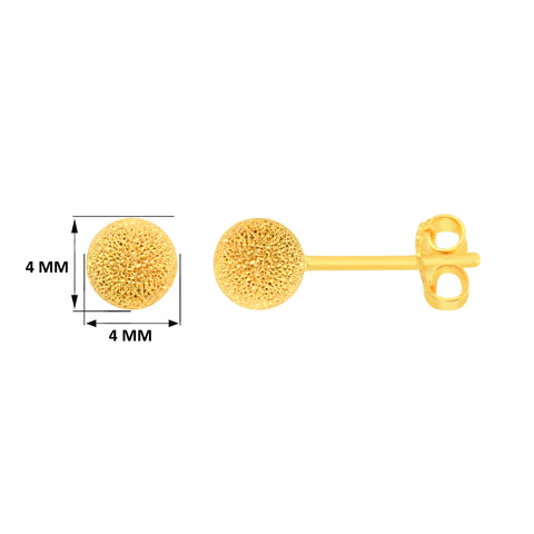 22k Yellow Gold Ball-Bead Small Earrings with gold weight of 1.43g
