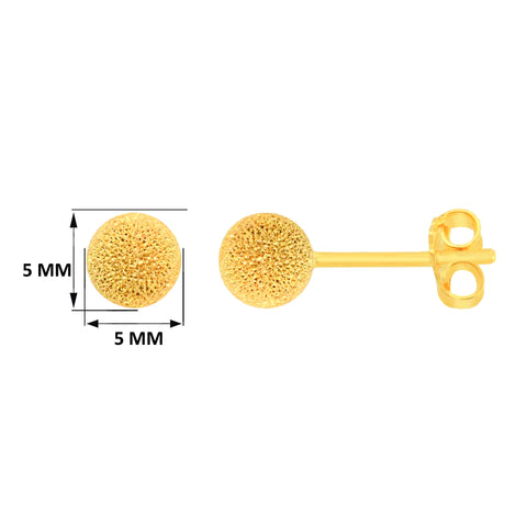 22k Yellow Gold Ball-Bead Medium Earrings with gold weight of 1.69g