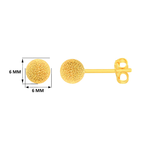 22k Yellow Gold Ball-Bead Medium Earrings with gold weight of 2.19g