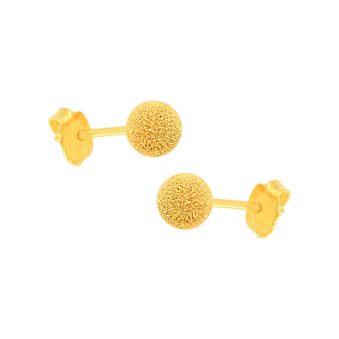 22k Yellow Gold Ball-Bead Small Earrings with gold weight of 1.43g