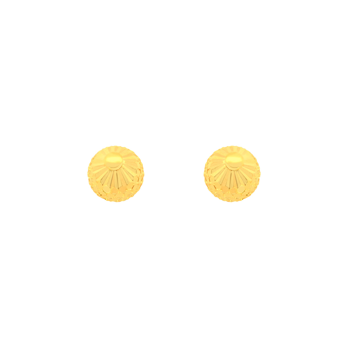 22k Yellow Gold Ball-Bead Medium Earrings with gold weight of 2.07g