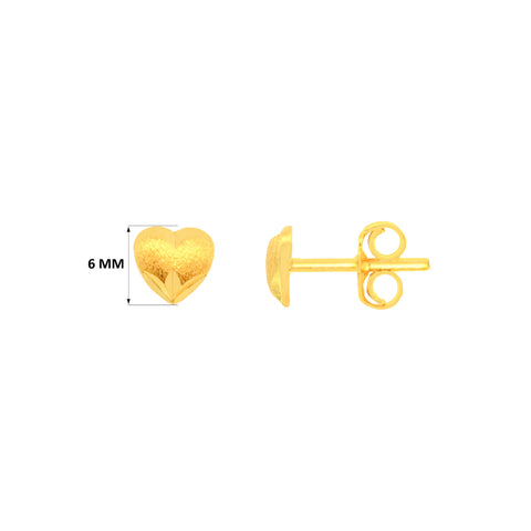 22k Yellow Gold Stud Small Earrings with gold weight of 1.42g