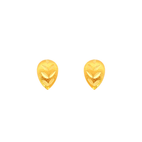 22k Yellow Gold Stud Medium Earrings with gold weight of 1.99g
