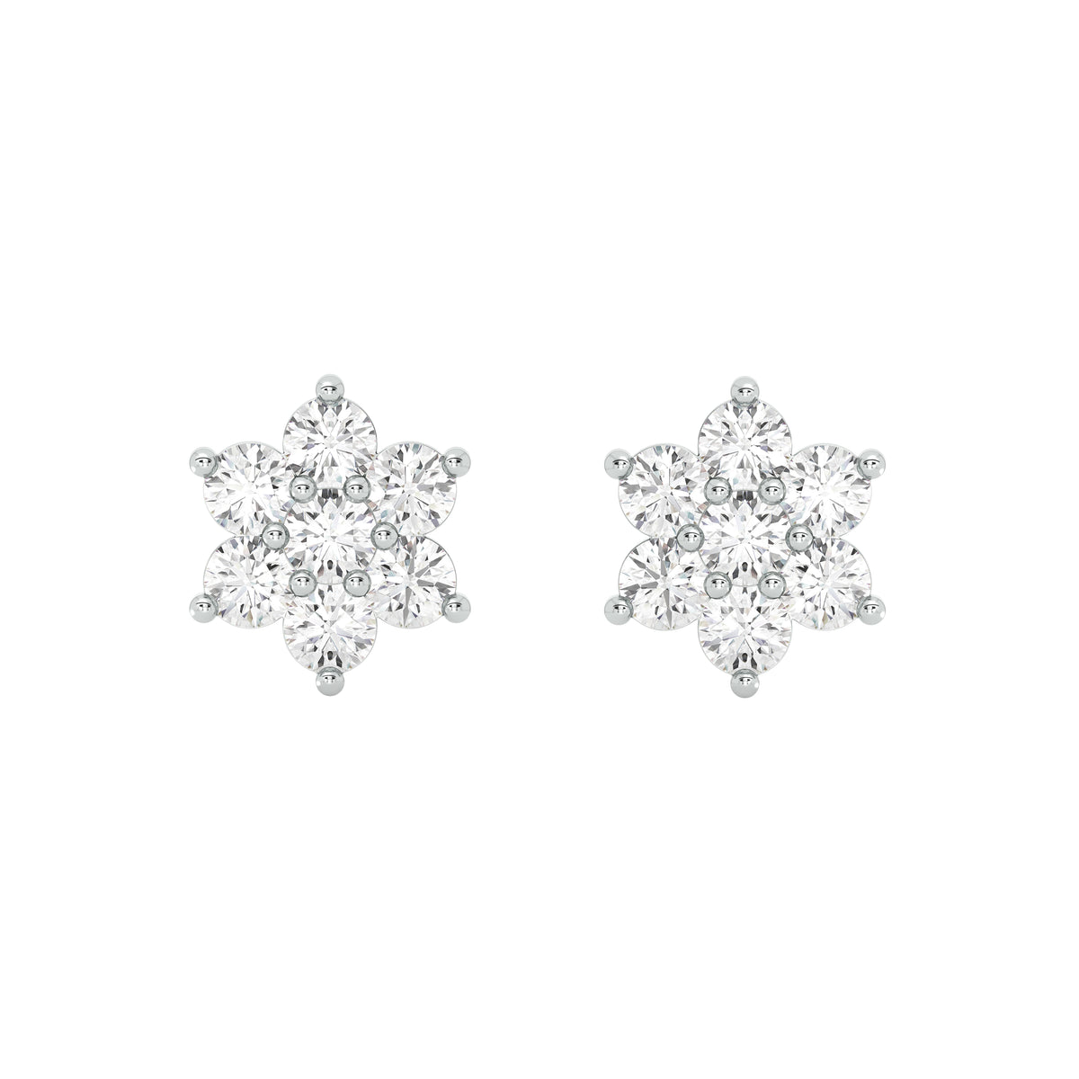 18k Yellow Gold and Diamond Stud with gold weight of 3.92g