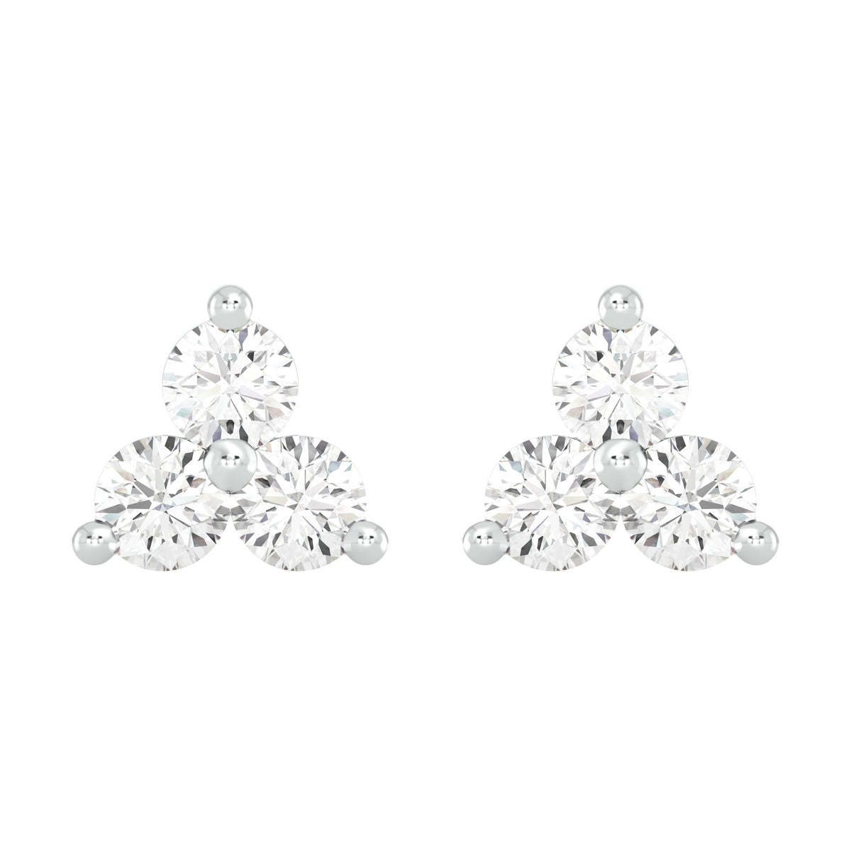 18k Yellow Gold and Diamond Stud with gold weight of 2.08g