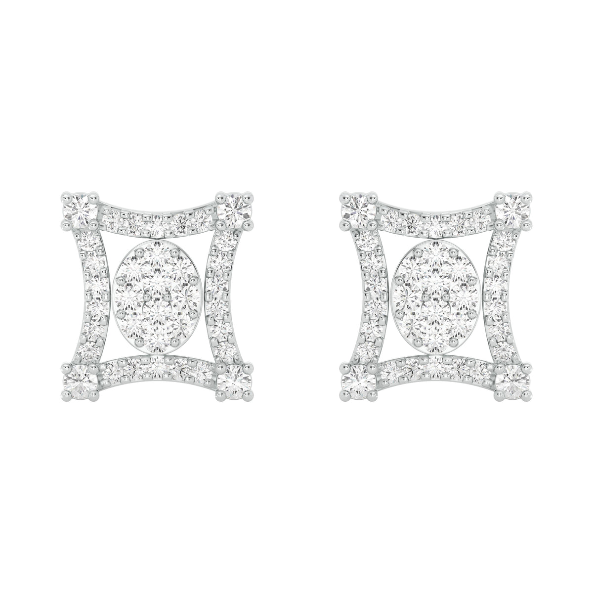18k Yellow Gold and Diamond Stud with gold weight of 3.57g