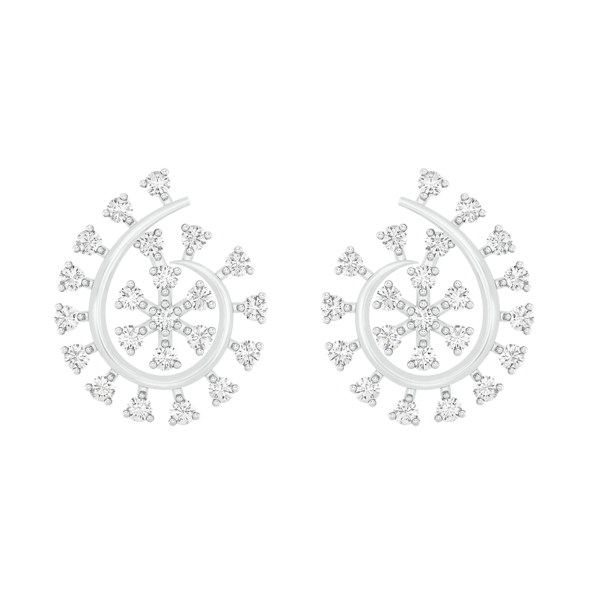 18k White Gold and Diamond Stud with gold weight of 4.17g