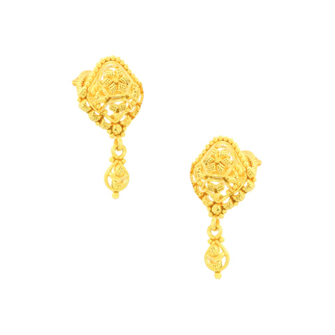 22k Yellow Gold Dangler Earrings with gold weight of 3.72g