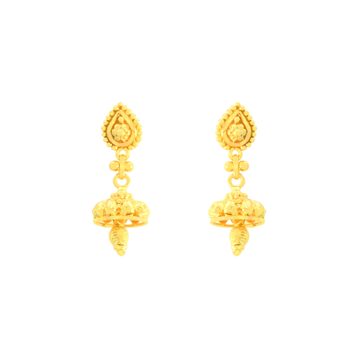 22k Yellow Gold Dangler Earrings with gold weight of 2.94g
