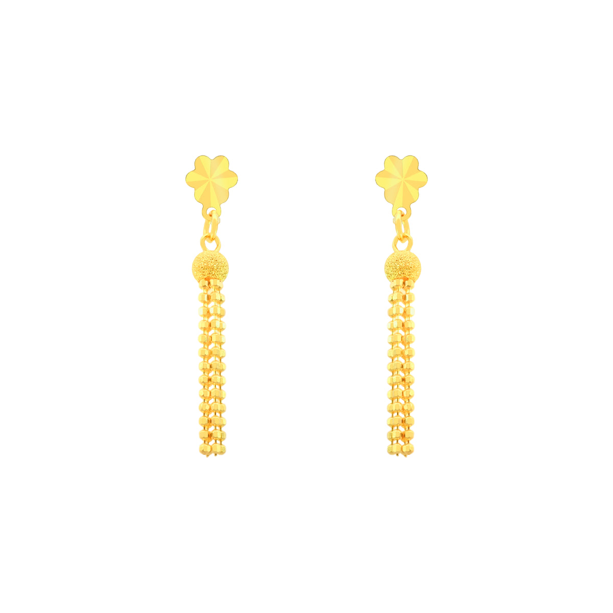 22k Yellow Gold Dangler Earrings with gold weight of 2.89g