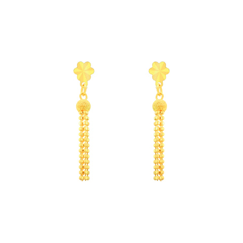 22k Yellow Gold Dangler Earrings with gold weight of 2.89g