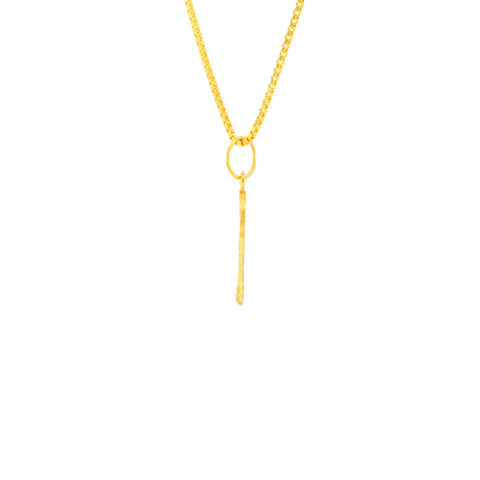 22K Yellow Gold Floral Pendant and Earrings Set