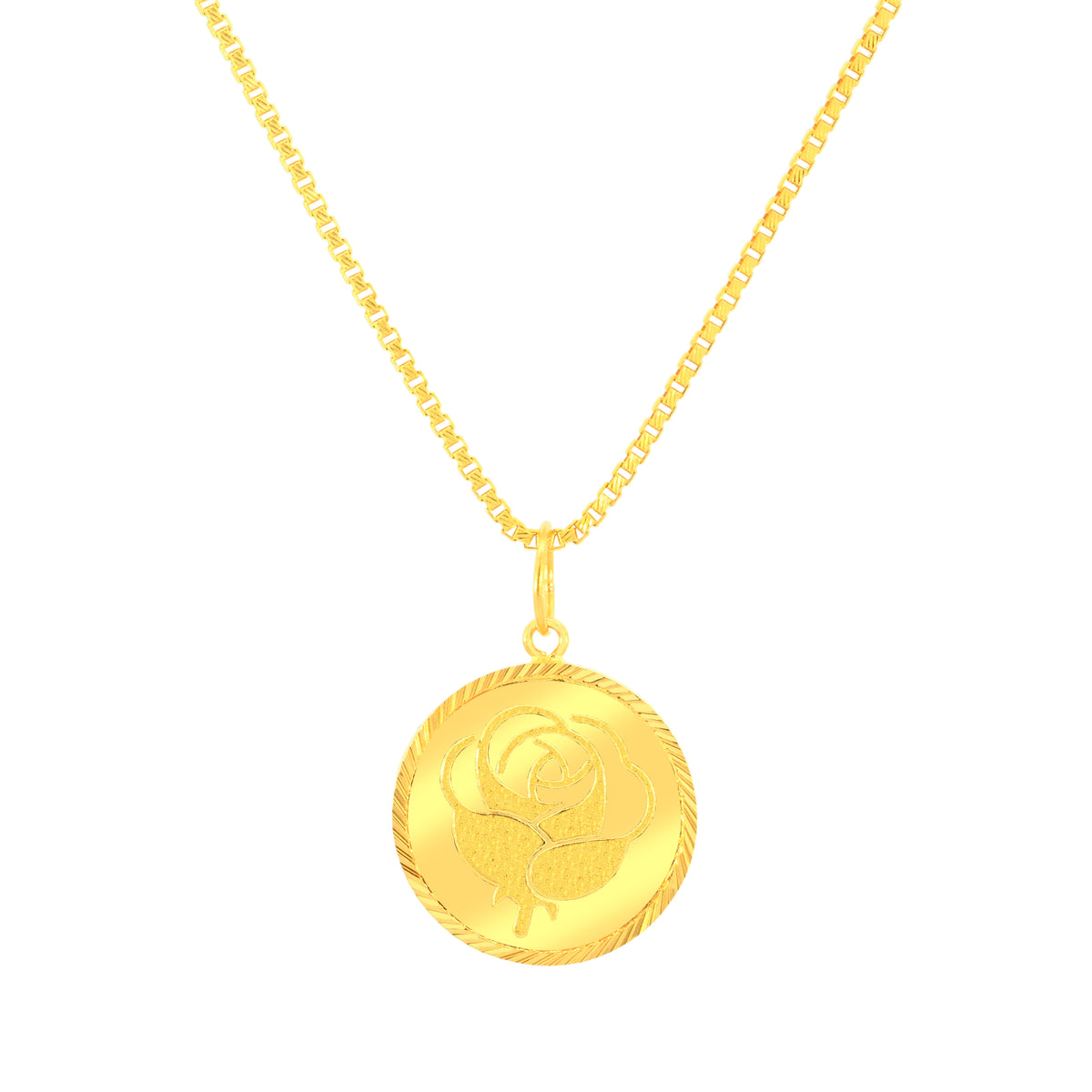 22K Yellow Gold Classy Medium Pendant with gold weight of 2.99g